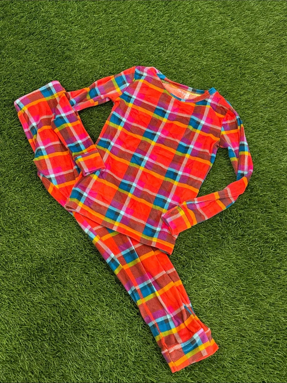 Cat & Jack Fleece Fitted Pajama Set - Plaid